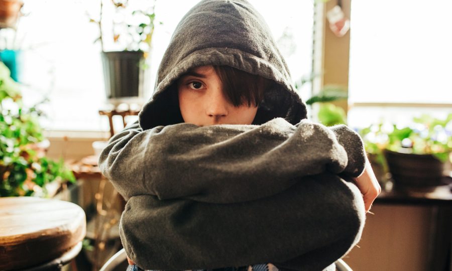 Preteen at home - emotions and psychology